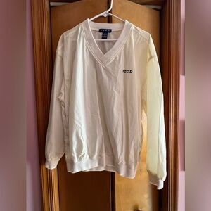 Vintage IZOD Cream Colored Windbreaker Adult Medium